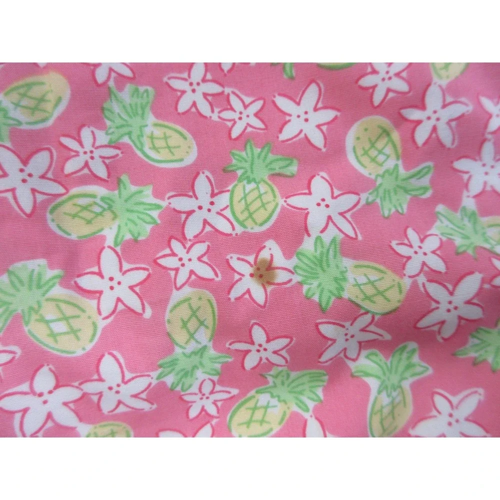 Vintage Lilly Pulitzer Skirt Womens 2 Pink Pineapple Floral Print Lined Tropical